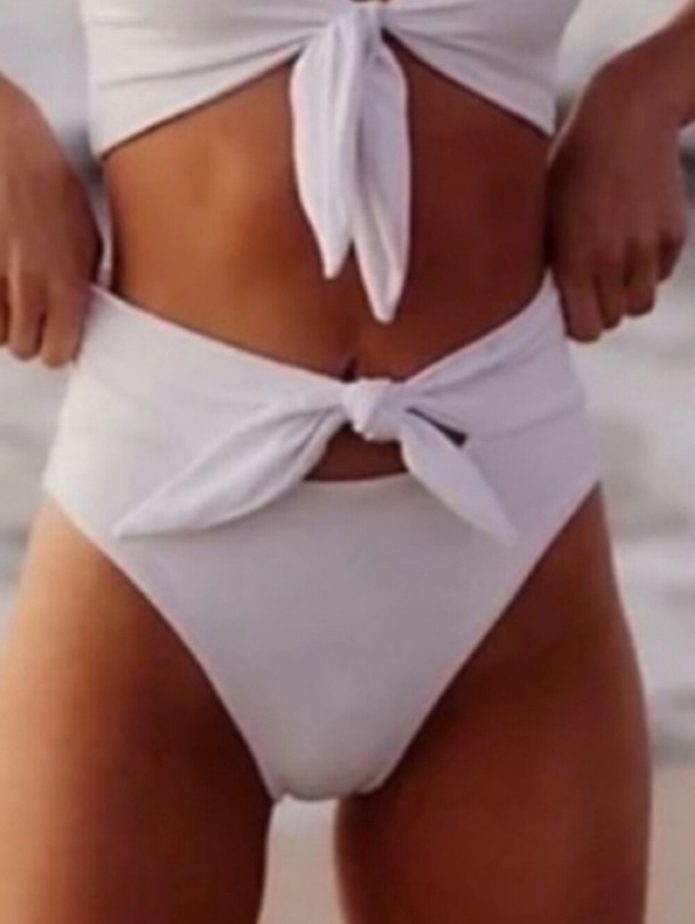 Beach Riot Emma White-Tie Front‎ Bikini Bottom